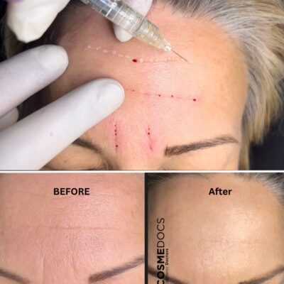 Forehead fillers and botox for skin rejuvenation